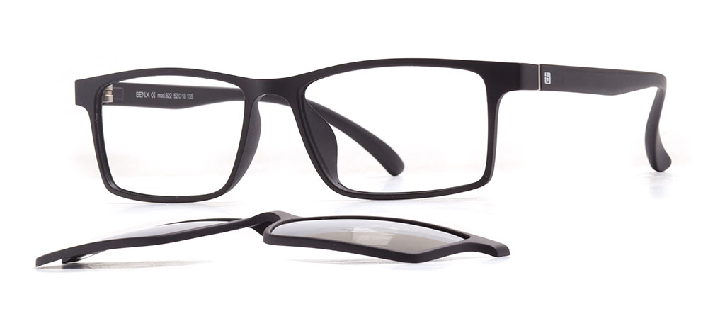 BENX FANTASIA Clipon Teenage Man,Woman,Unisex Rectangular Full-Rimmed Ultem Polarize BXTR90 922-M06